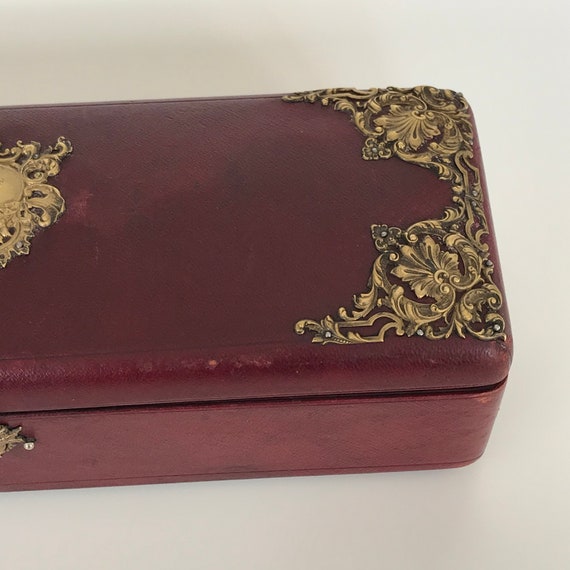 Stunning antique Napoleon III glove / jewelry box… - image 8