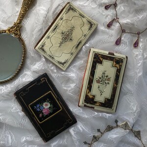 Lot of 3 Beautiful and rare antique French Dance Carnet Napoleon III