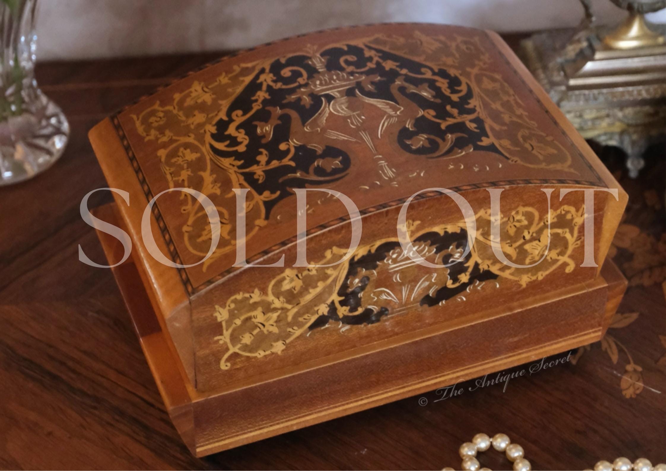 希少 】REUGE ダンシングカップルオルゴール付き ジュエリーボックス