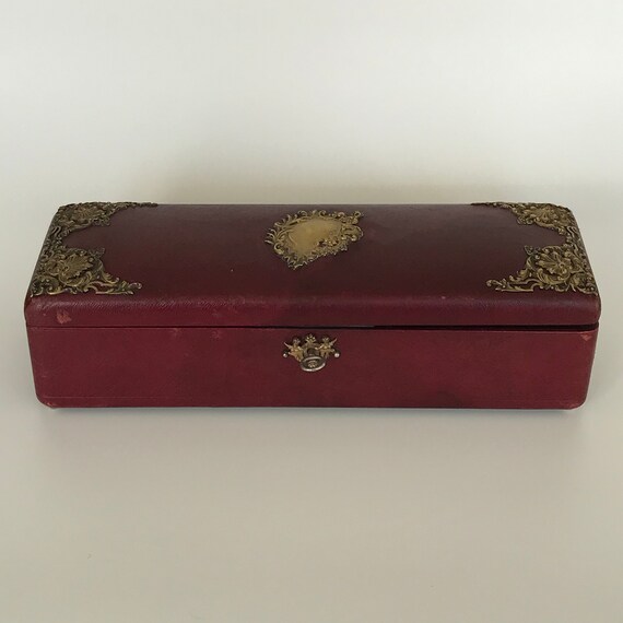 Stunning antique Napoleon III glove / jewelry box… - image 5