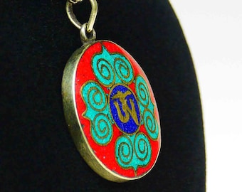 Jewelry Pendant Mandala Colorful round A82