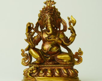 Ganesha Statue (Fine Quality) Copper Sculpture