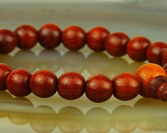 Bracelet Perles de bois précieux 8 mm Bracelet bouddhiste Stupa Guruperle Bracelet de Yoga Attention Cadeau Conscience Brun Brun foncé
