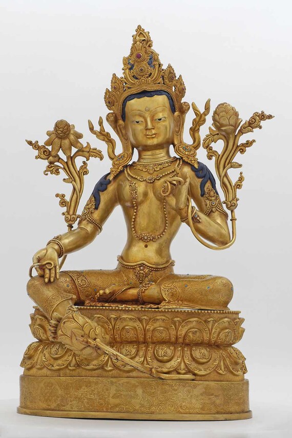 Wunderschönes BUDDHA AMULETT GRÜNE Tara TÜRKIS Nepal