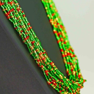 Colorful necklace from India handmade glass elements 113e
