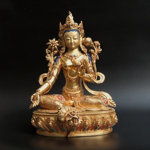 Green Tara Statue Buddha &quot;Top Quality&quot; Buddhism Nepal (11,2 Kg) Nepalbuddha