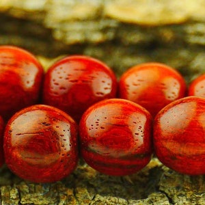 Mala chain rosewood, 108 pearls, red brown, Buddhism Buddha, handmade, meditation, clarity, mindfulness, gift, prayer chain 126b image 4