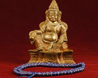 Mala Kette Lapislazuli, Buddhistische Gebetskette, Edelstein blau, 108 Perlen 8,3mm , Handarbeit, Geschenk Damen, Geburtstag, Buddhismus