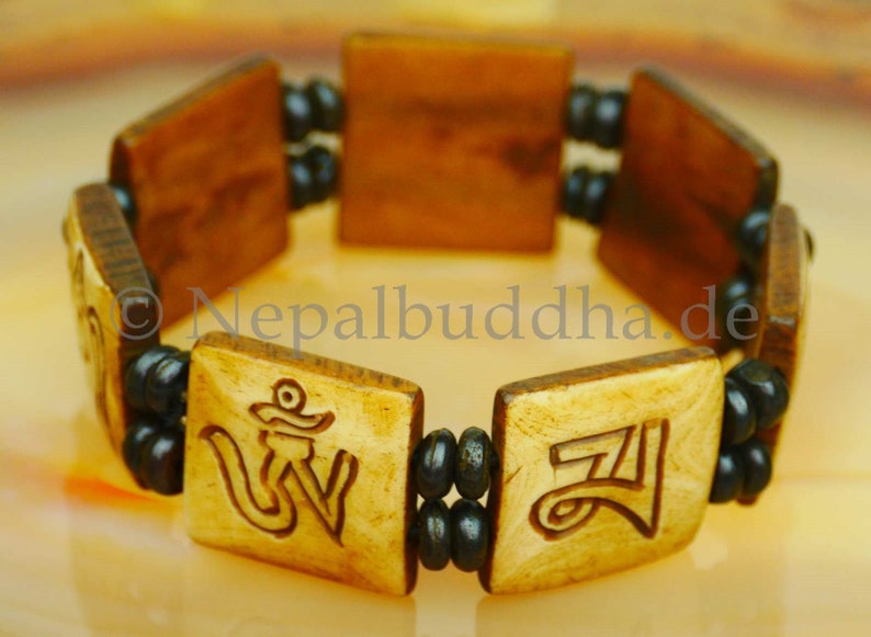 Armband Große 22mm Buddha Mantra Scheiben s18 Bild 2