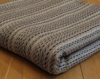 Cashmere blanket gray white with high quality cashmere 120 x 250 cm hand-woven from Nepal 02