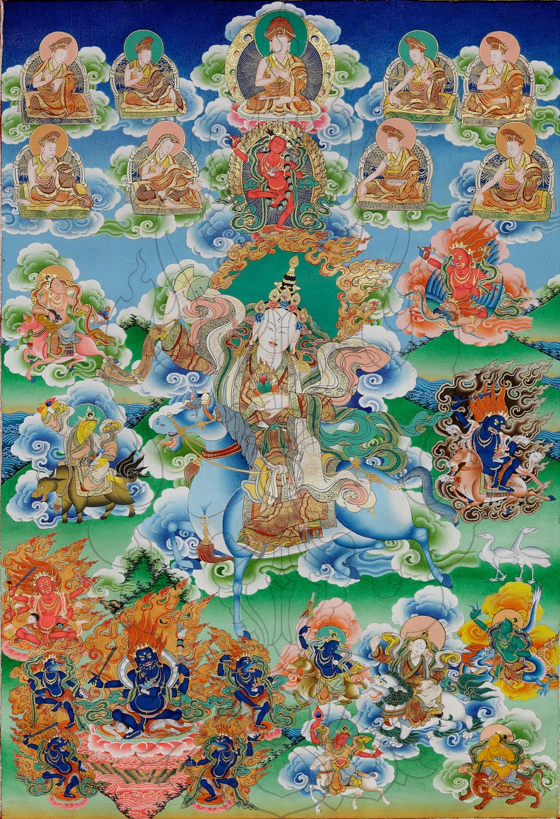 Thangka Achi Chokyi Drolma Buddhism Nepalbuddha Best Print Quality T02 image 1