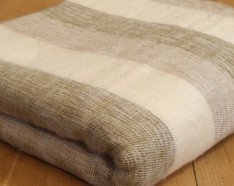 Couverture en laine, laine naturelle avec teneur en yak, couverture de yoga, colorée, 220*115, couverture de méditation, cadeau, douce, chaude, faite à la main, hygge, scandinave, tissée