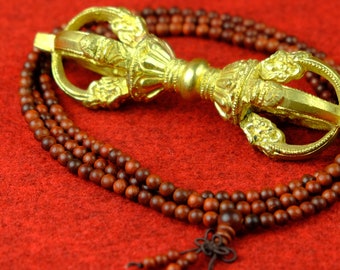 Bracelet Rosewood Brown Reddish Necklace Grain Balls Buddhism Vietnam 87b