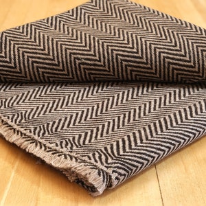 Cashmere blanket gray white with high quality cashmere 120 x 250 cm hand-woven from Nepal 02 image 9