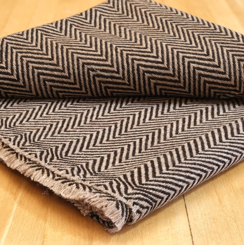 Cashmere blanket gray white with high quality cashmere 120 x 250 cm hand-woven from Nepal 02 image 9
