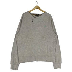 Vintage Polo Ralph Lauren Crewneck Sweatshirt Button