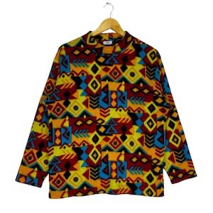Message board fleece pop art fleece turtleneck jumper