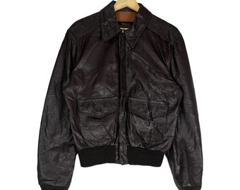 ジャケット・アウター 80s schott A-2 real leather bomber jkt A-2 Flight Jacket