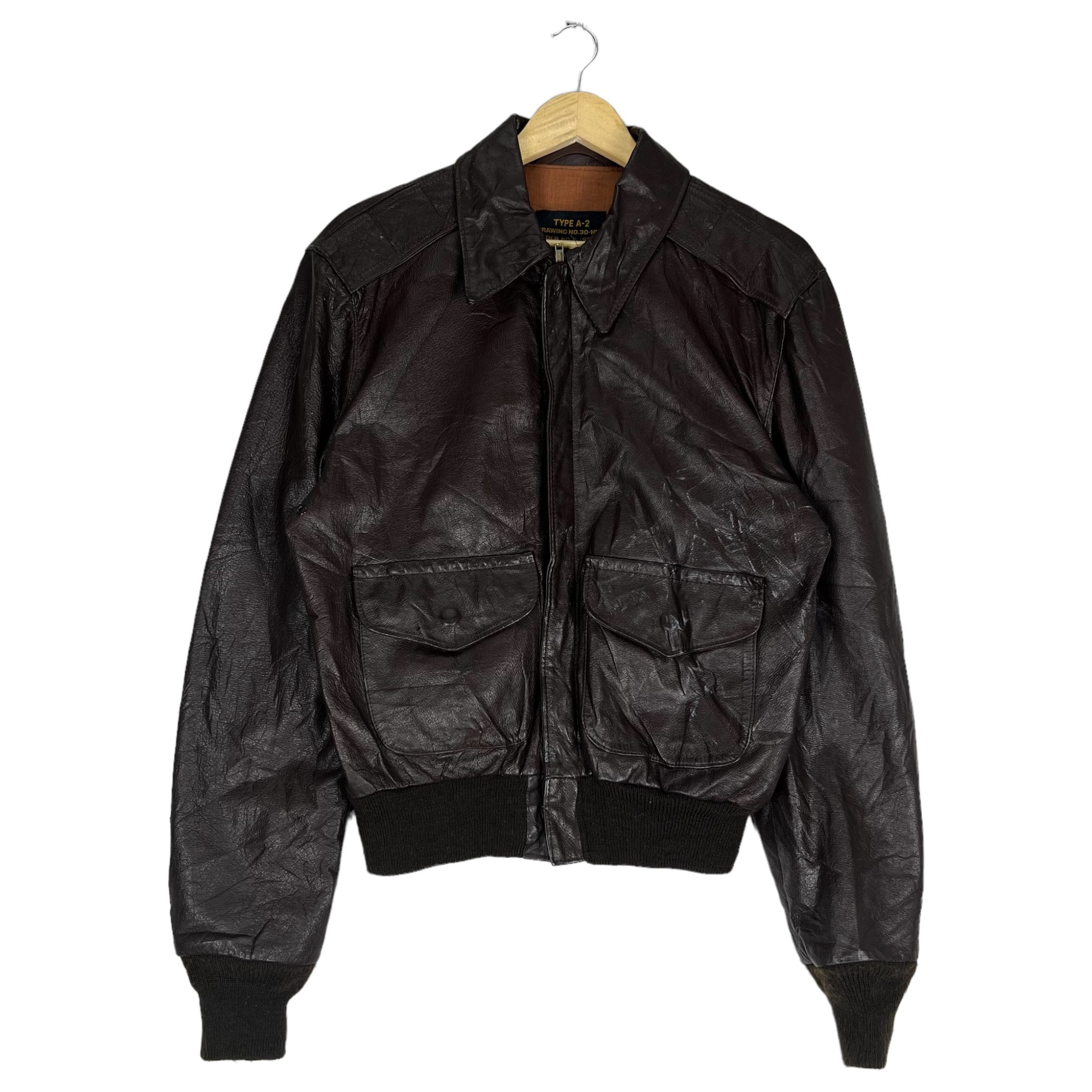 ジャケット・アウター 80s schott A-2 real leather bomber jkt A-2 Flight Jacket