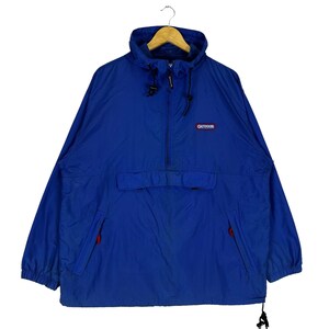Outdoor hooie anorak half zipper jacket