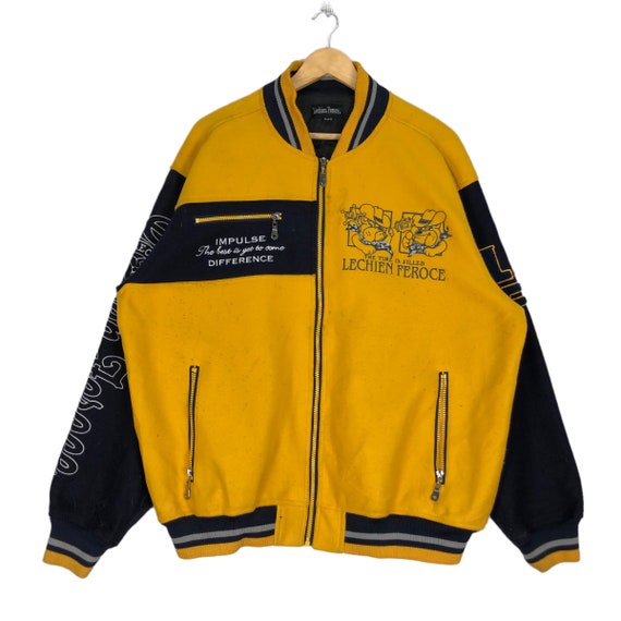 Lechien Ferose Varsity Jacket Zipper Yellow Colour 3 Large Size - Etsy