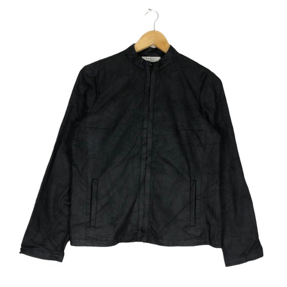 Y'saccs Yohji Yamamoto Zipper Jacket Leather & Cotton Black