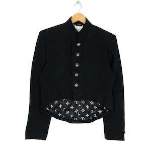 Luna mattino cropped button monogram inside jacket