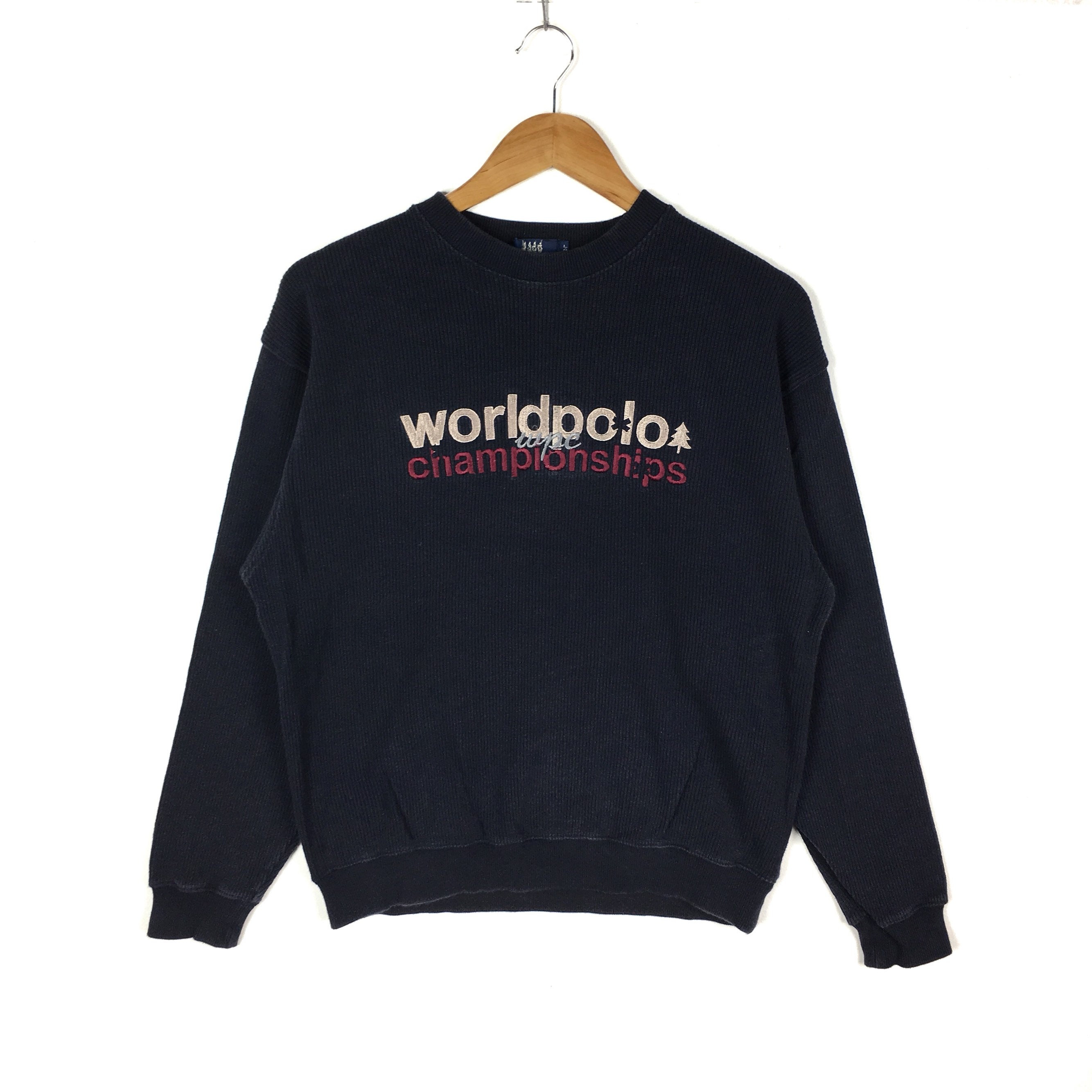 WORLD POLO Championship Sweatshirt Spellout Embroidery Logo