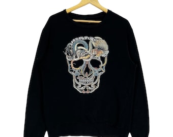 Moletom Zara Man Skulls com gola redonda