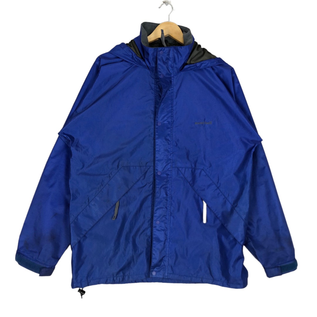 Buy Vintage MONT BELL Full Zipper Outdoor Jacket Hiking Blue