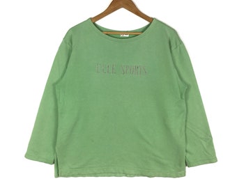 Vintage Elle Sports Sweatshirt: Paris Logo, Long Sleeve Cotton Pullover