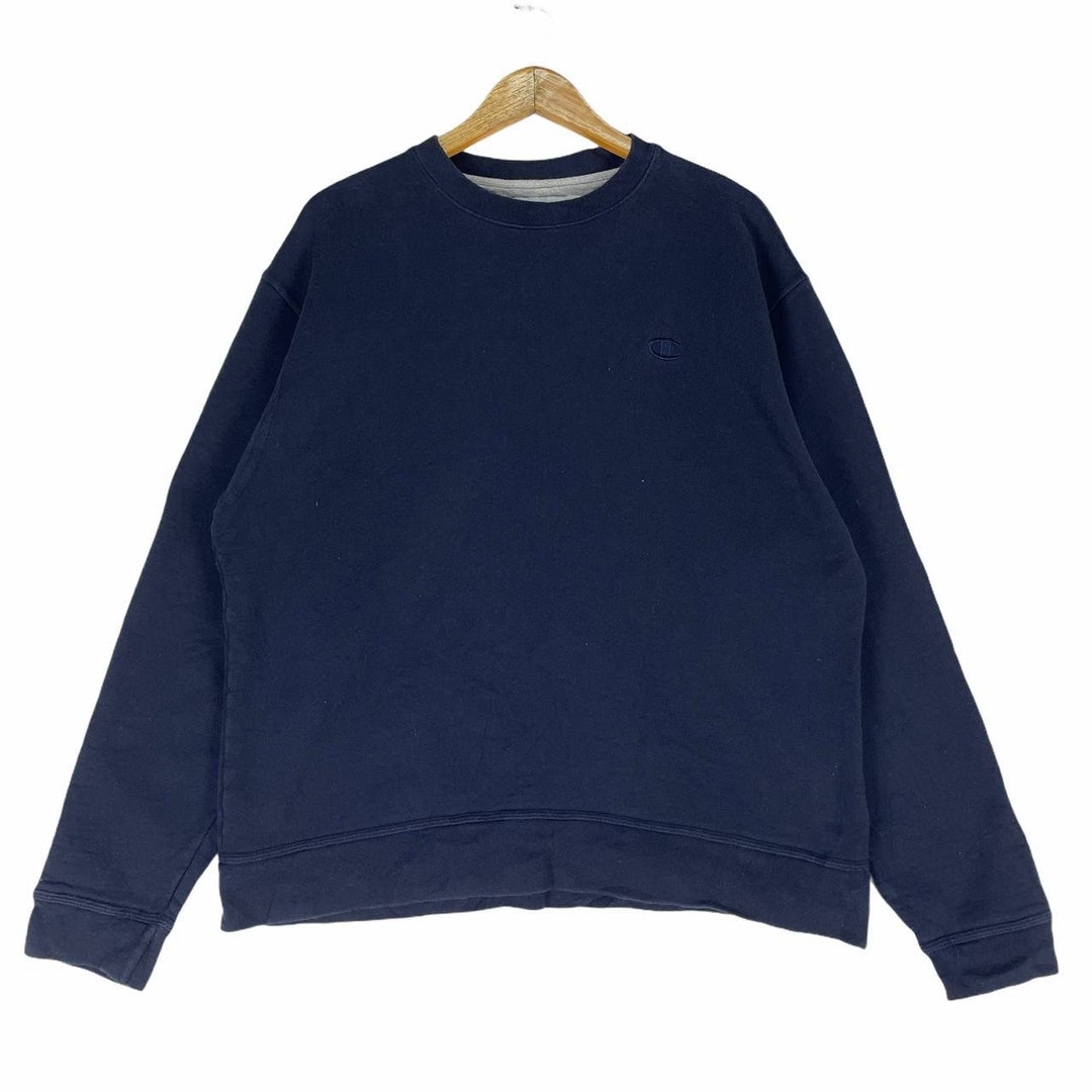◇1993studio◇ Retro back point sweatshirt navy Vintage 90s Champion Sweatshirt Crewneck Small Logo Logo