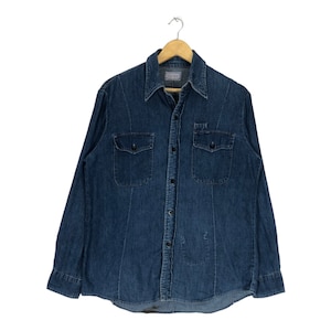 Blue Blue Japan Denim Shirt Mens Button Up Blue Jeans