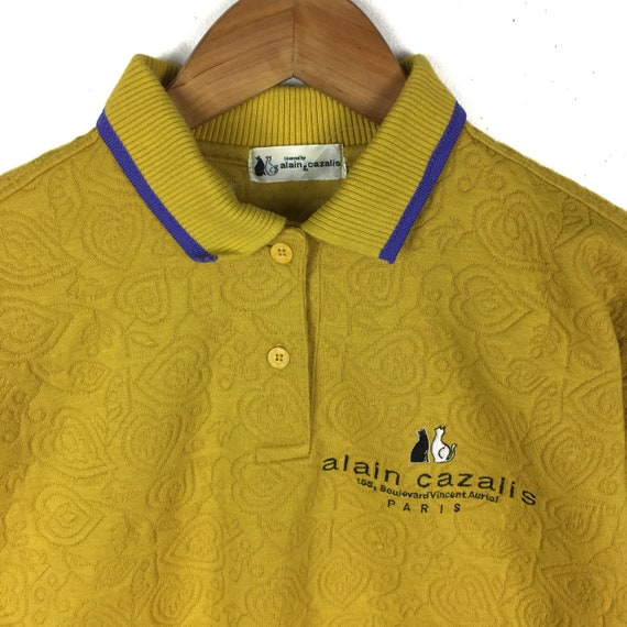 Alain Cazalis Paris Button Collar Sweatshirt Desginer Sweater