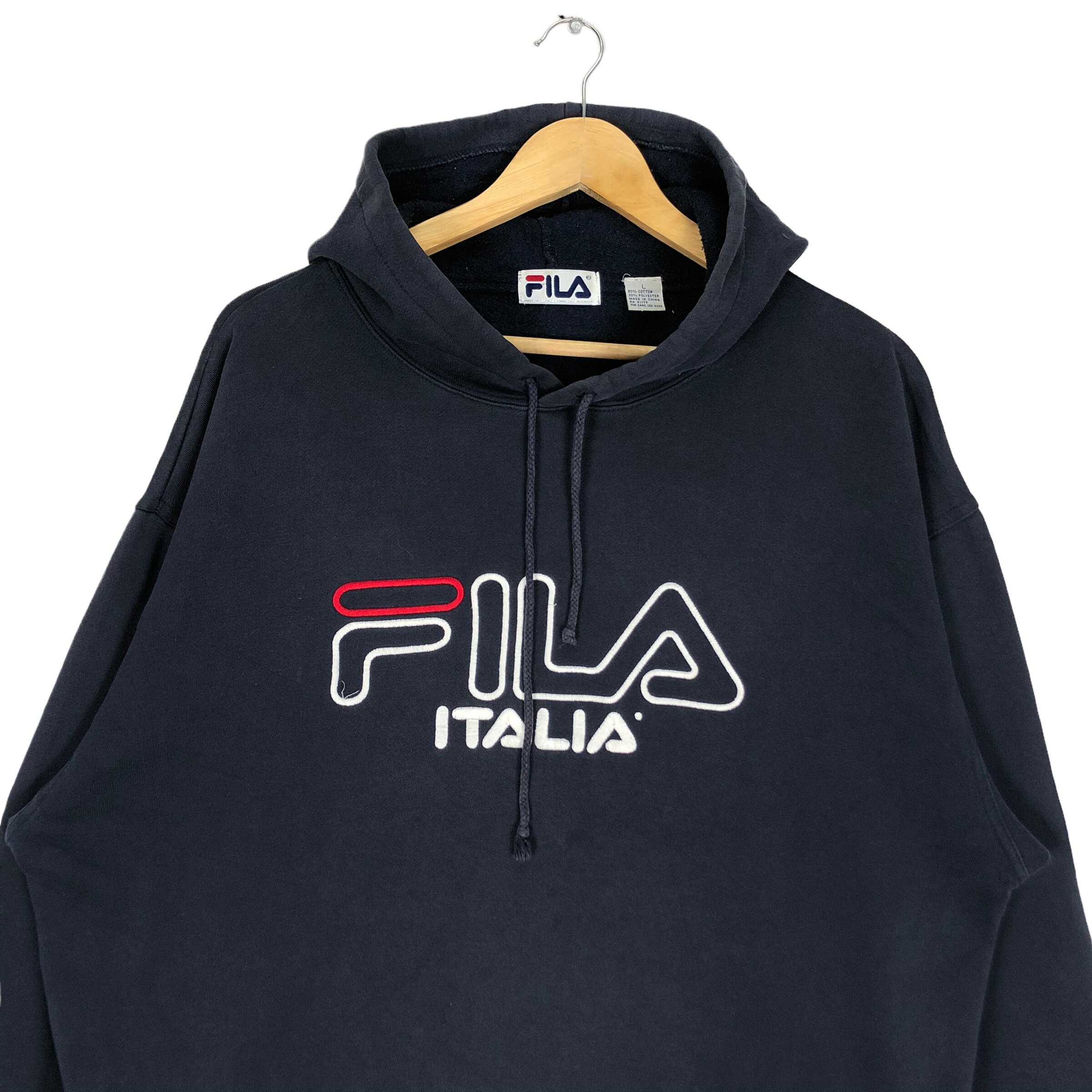 Vintage Fila Spellout Biglogo Hoodie Sweatshirt Etsy