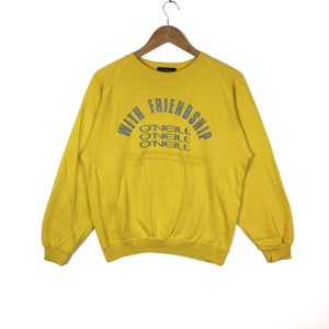 Vintage 90s ONEILL Sweatshirt Oneill Sportswear Spell Out Pullover Medium Size Jumper Surfwear Surfbeach Surfing Surfer Surfboard Surf