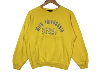 Sudadera vintage O'Neill de los años 90: Spell Out, talla mediana