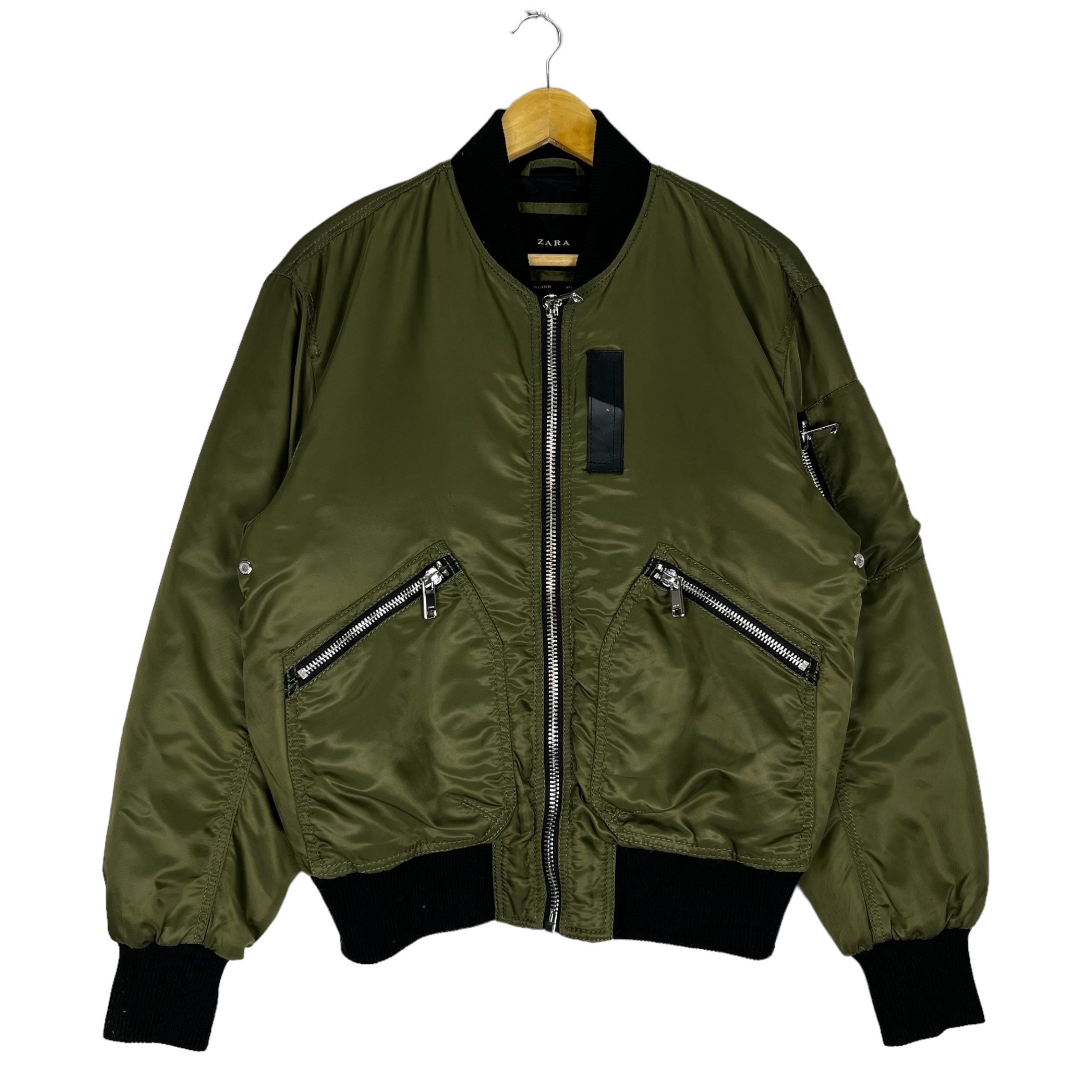 Zara Ma 1 Flight Bomber Zipper Jacket - Etsy Zara Ma 1 Flight Bomber Zipper Jacket - Etsy