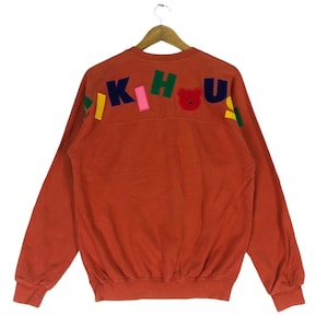 MIKI HOUSE Crewneck Sweatshirt Orange Colour Pullover Jumper Miki House Sweater Medium Size