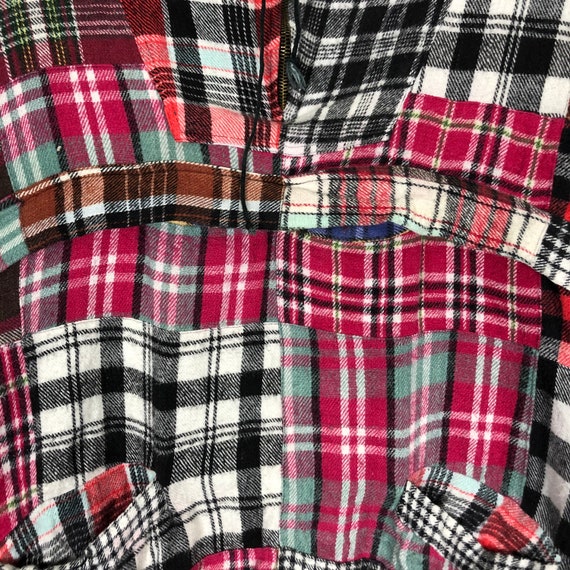 Patchwork design hoodie zipper jacket Japanese Br… - image 3