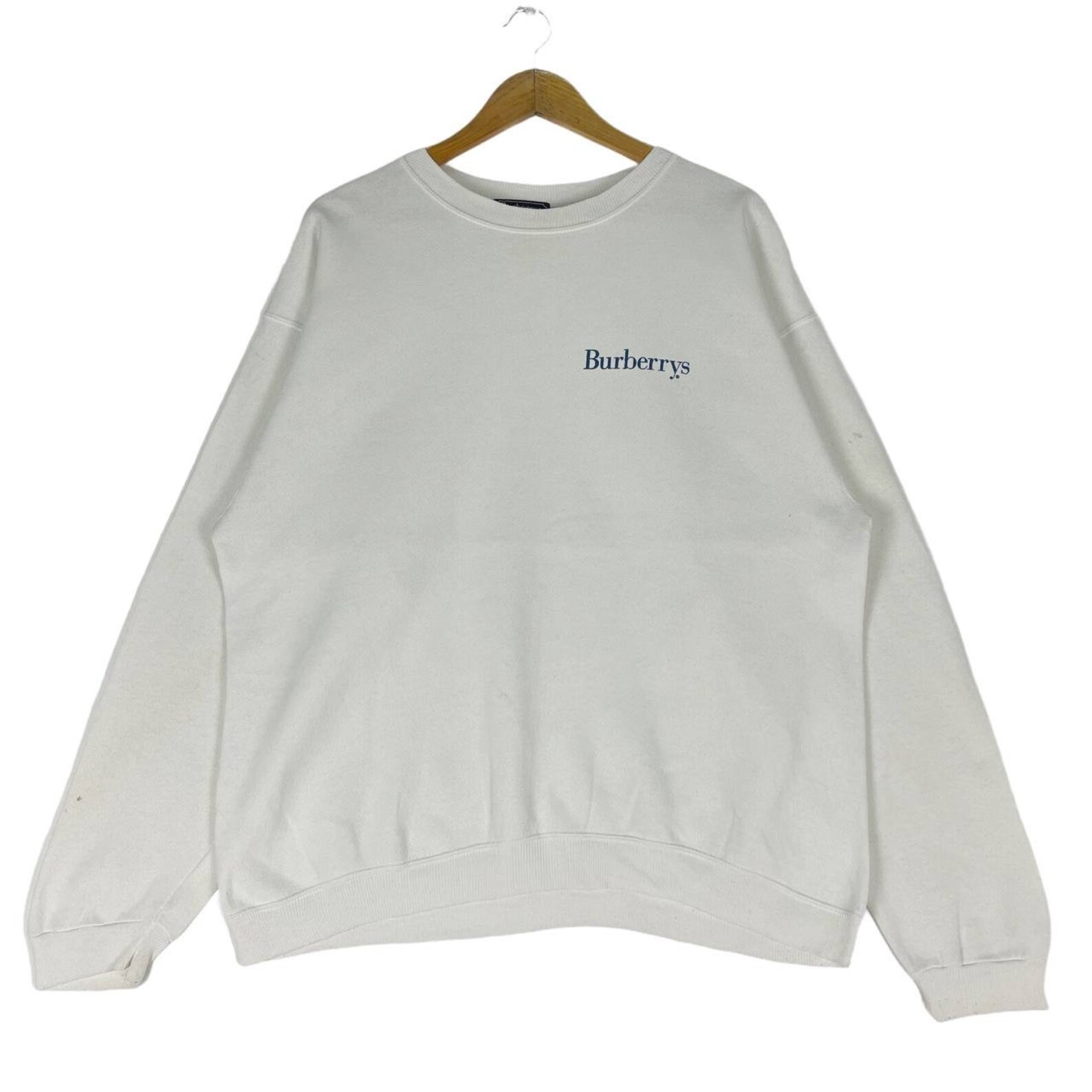 Vintage 90s Burberrys Crewneck Sweatshirt Spellout Logo Luxury Pullover ...