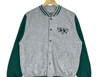 Vintage Mickey mouse varisty button jacket