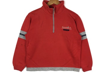 Vintage Benetton Formula 1 Racing Sweatshirt - Red Pullover