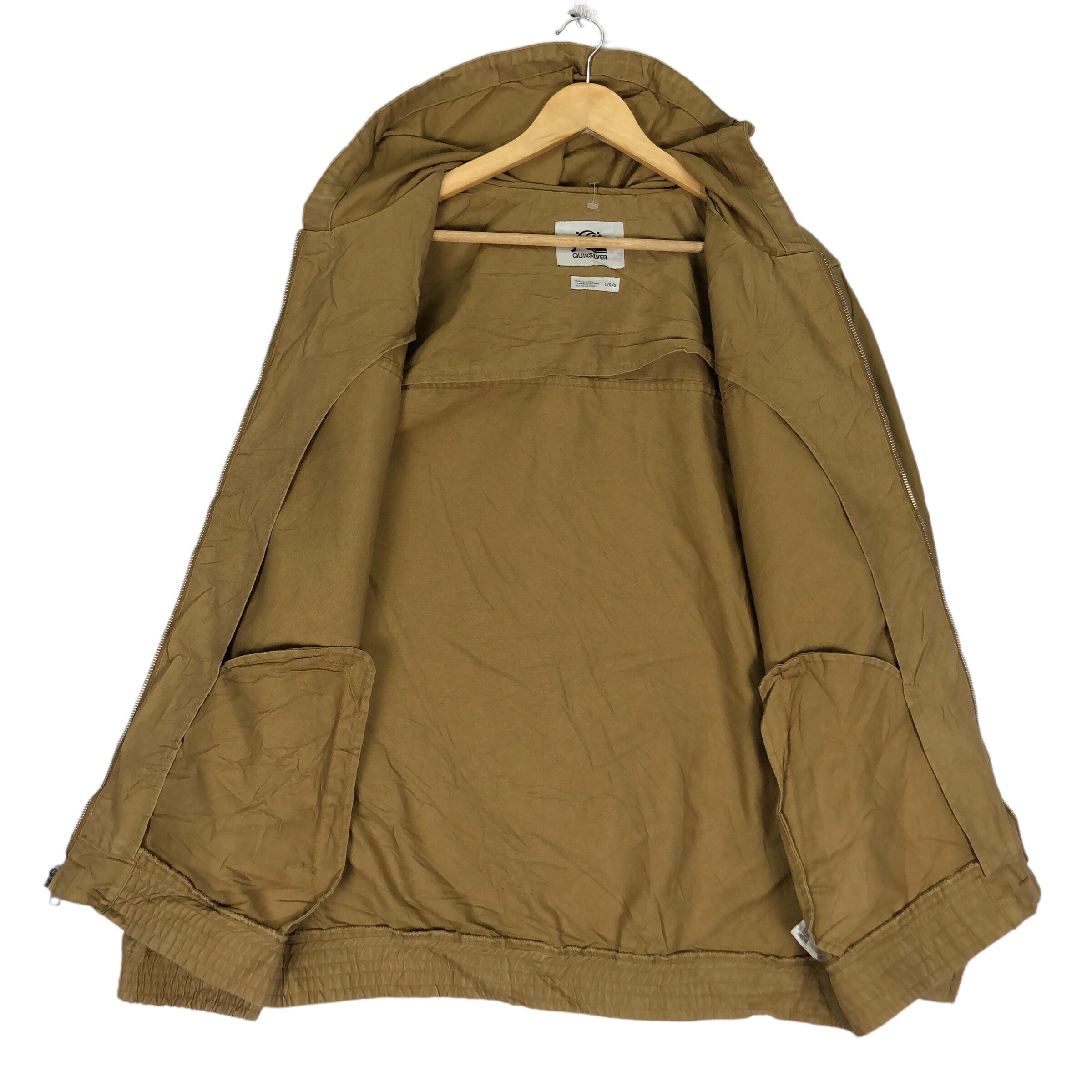 Quiksilver Hoodie Zip up Sweater Brown Colour Large Size - Etsy