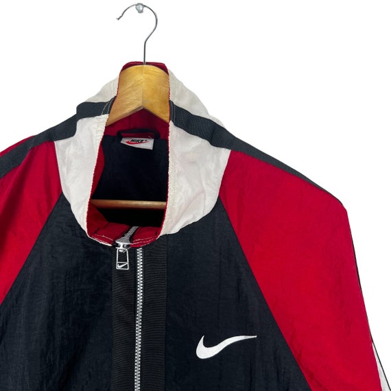 vintage nike windbreaker red white black
