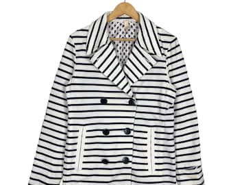 Takeo Kikuchi Japan Trench Coat jacket Stripe