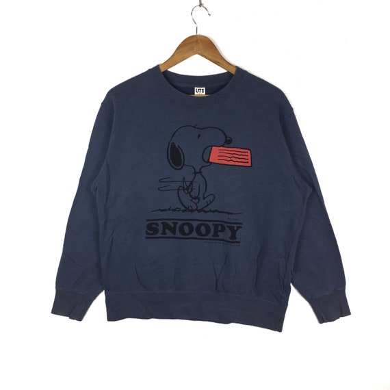 Snoopy Crewneck Sweatshirt Cartoon Big Logo Spellout Pullover