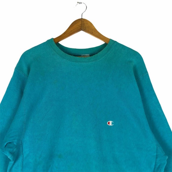 Vintage 90s Champion Reverse Weave Sweatshirt - Green XL - Etsy