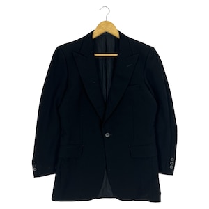 Vintage CHRISTIAN DIOR Blazer Coat with One Button Colour Black Small Size