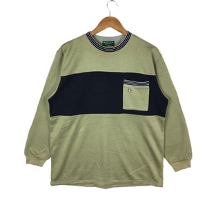 Vintage 90s Munsingwear Long Sleeve Sweatshirt Green Colour Large Size Pullover Jumper